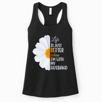Life Is Just Better When I'm With My Husband Sunflower Womens Tank Top