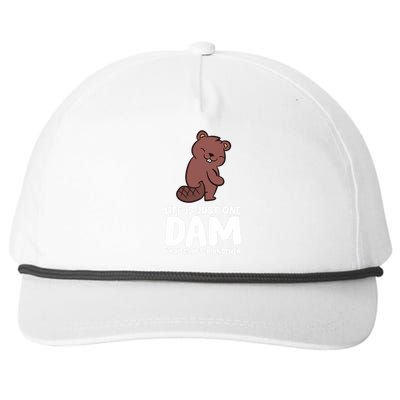 Life Is Just One Dam Project After Another Funny Beaver Dam Snapback Five-Panel Rope Hat