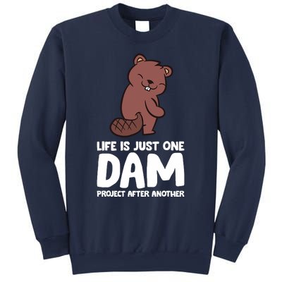 Life Is Just One Dam Project After Another Funny Beaver Dam Sweatshirt