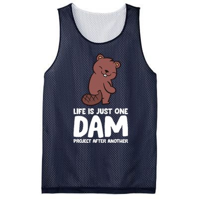 Life Is Just One Dam Project After Another Funny Beaver Dam Mesh Reversible Basketball Jersey Tank