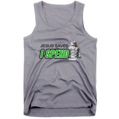 Lucca International Jesus Saves I Spend Tank Top