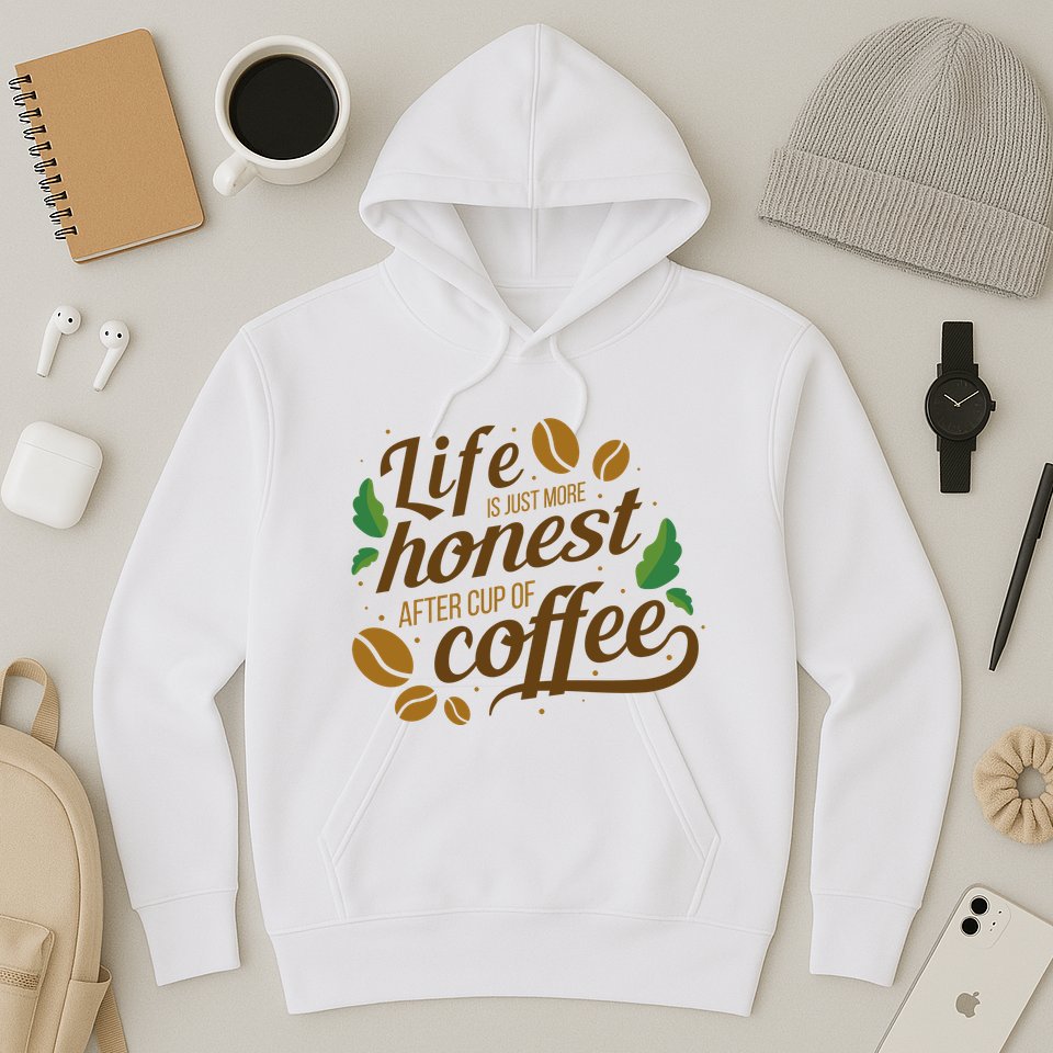 Life Is Just More Honest After Cup Of Coffee Funny Hoodie