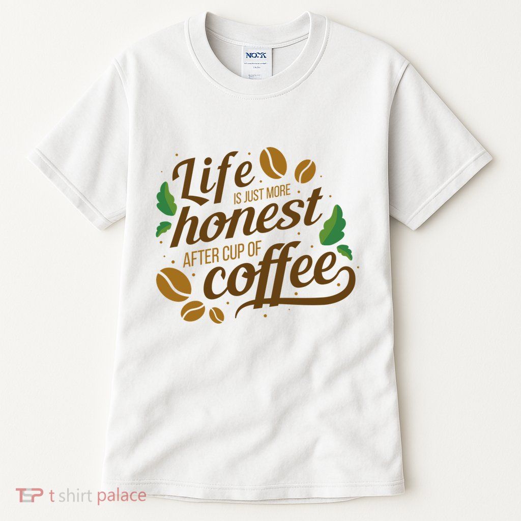 Life Is Just More Honest After Cup Of Coffee Funny Tall T-Shirt