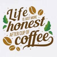 Life Is Just More Honest After Cup Of Coffee Funny Button