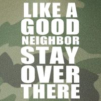Like A Good Neighbor Stay Over There Funny Legacy Tie Dye Trucker Hat