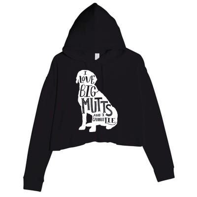 Like Big Mutts and I Cannot Lie Crop Fleece Hoodie