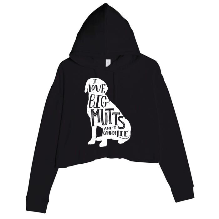 Like Big Mutts and I Cannot Lie Crop Fleece Hoodie