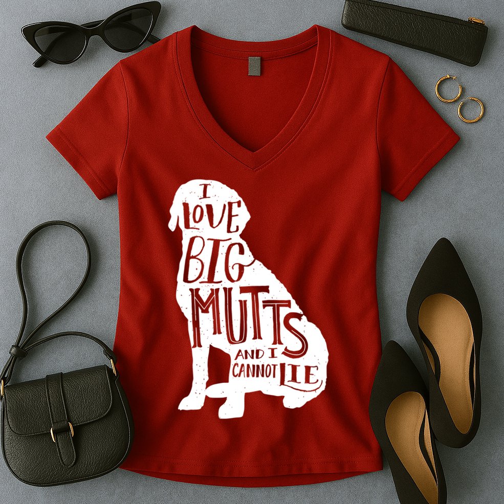 Like Big Mutts and I Cannot Lie Women's V-Neck T-Shirt