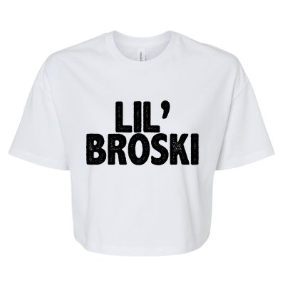 lil' broski Bella+Canvas Jersey Crop Tee