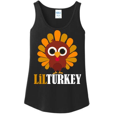 Lil Turkey Cute Thanksgiving  Ladies Essential Tank