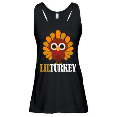 Lil Turkey Cute Thanksgiving  Ladies Essential Flowy Tank