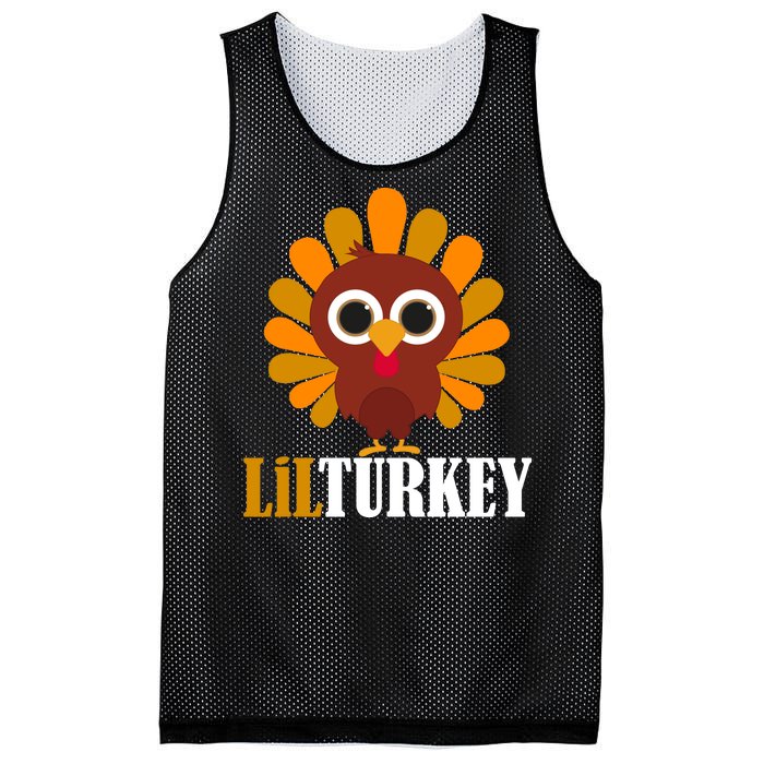 Lil Turkey Cute Thanksgiving  Mesh Reversible Basketball Jersey Tank