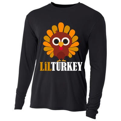 Lil Turkey Cute Thanksgiving  Cooling Performance Long Sleeve Crew