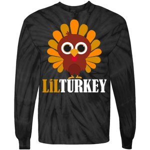 Lil Turkey Cute Thanksgiving  Tie-Dye Long Sleeve Shirt