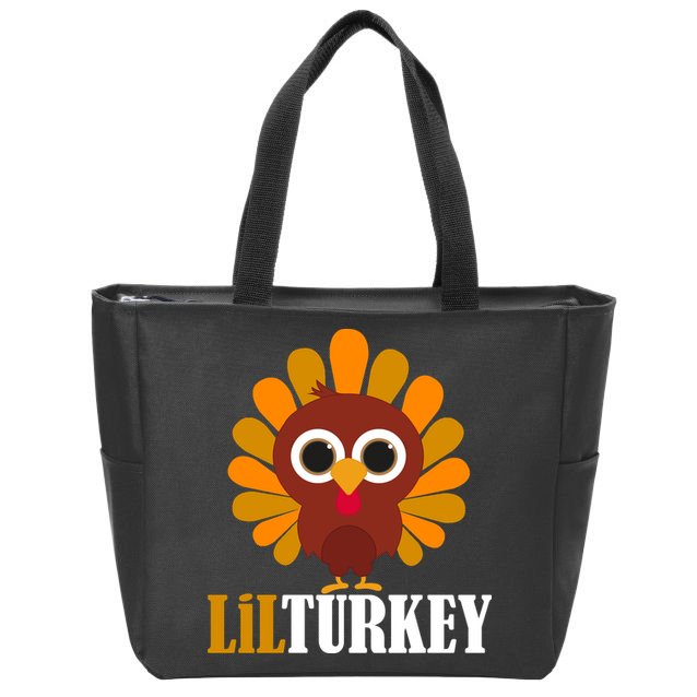 Lil Turkey Cute Thanksgiving  Zip Tote Bag