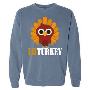 Lil Turkey Cute Thanksgiving  Garment-Dyed Sweatshirt