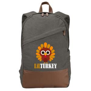 Lil Turkey Cute Thanksgiving  Cotton Canvas Backpack