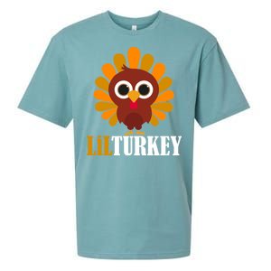 Lil Turkey Cute Thanksgiving  Sueded Cloud Jersey T-Shirt