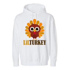 Lil Turkey Cute Thanksgiving  Garment-Dyed Fleece Hoodie