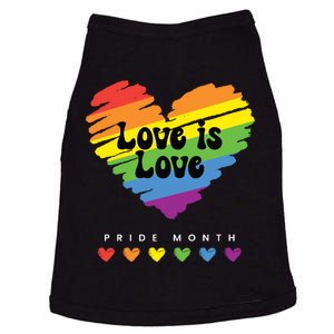 Love Is Love Pride Month Graphic Doggie Tank