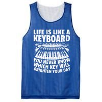 Life Is Like A Keyboard You Never Know Which Key Piano Cute Gift Mesh Reversible Basketball Jersey Tank