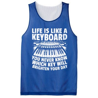 Life Is Like A Keyboard You Never Know Which Key Piano Cute Gift Mesh Reversible Basketball Jersey Tank