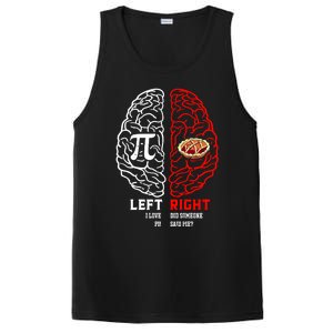 Left I Love Pi Right Did Someone Say Pie Meaningful Gift Pi Day Cool Gift PosiCharge Competitor Tank