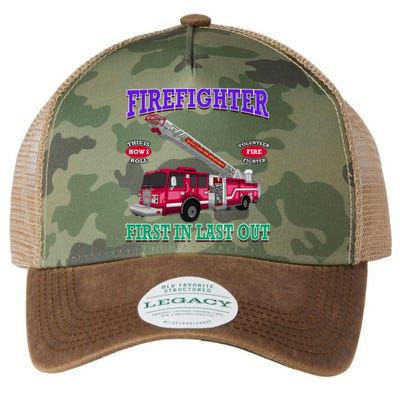 Last In Last Out Fire Truck Firefighter Novelty Gift Meaningful Gift Legacy Tie Dye Trucker Hat