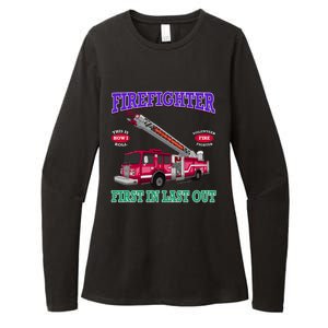 Last In Last Out Fire Truck Firefighter Novelty Gift Meaningful Gift Womens CVC Long Sleeve Shirt