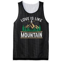 Love Is Like A Mountain Camping Gift Vintage Mesh Reversible Basketball Jersey Tank