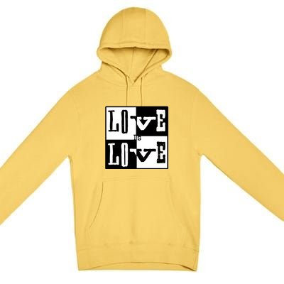 Love IS Love Typography Square Premium Pullover Hoodie