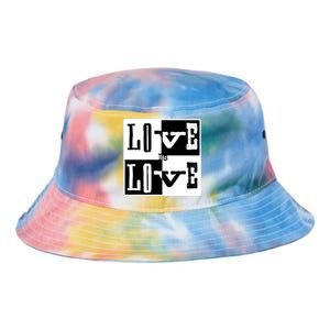 Love IS Love Typography Square Tie Dye Newport Bucket Hat