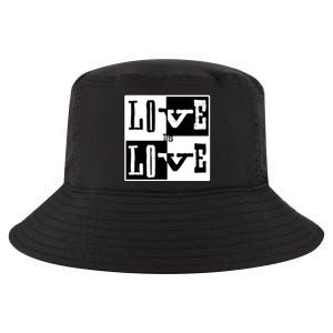 Love IS Love Typography Square Cool Comfort Performance Bucket Hat