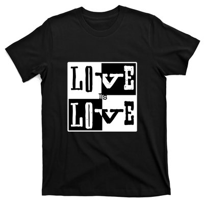 Love IS Love Typography Square T-Shirt