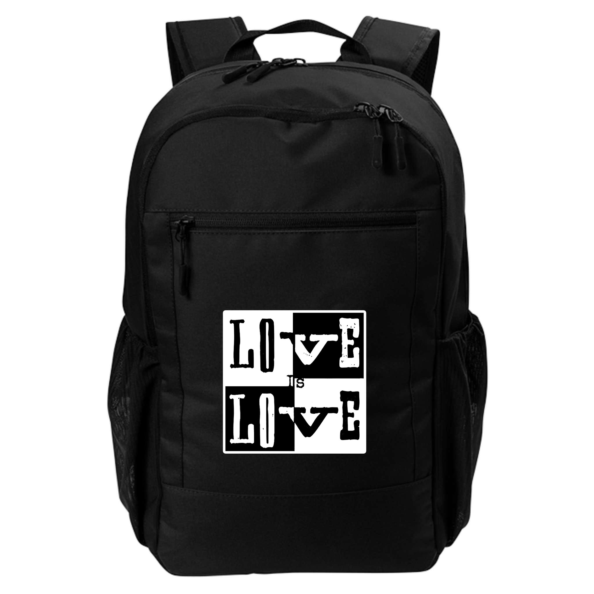 Love IS Love Typography Square Backpack