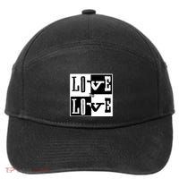 Love IS Love Typography Square 7-Panel Snapback Hat
