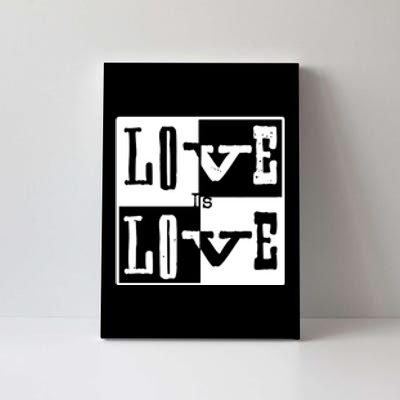 Love IS Love Typography Square Canvas