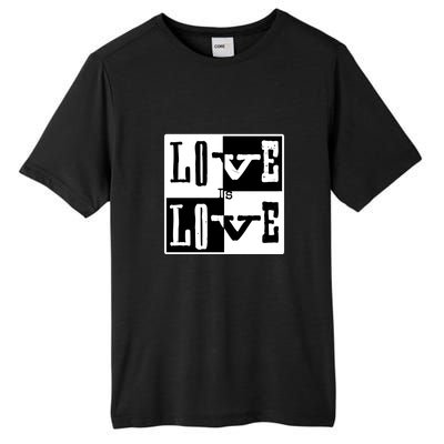 Love IS Love Typography Square Tall Fusion ChromaSoft Performance T-Shirt