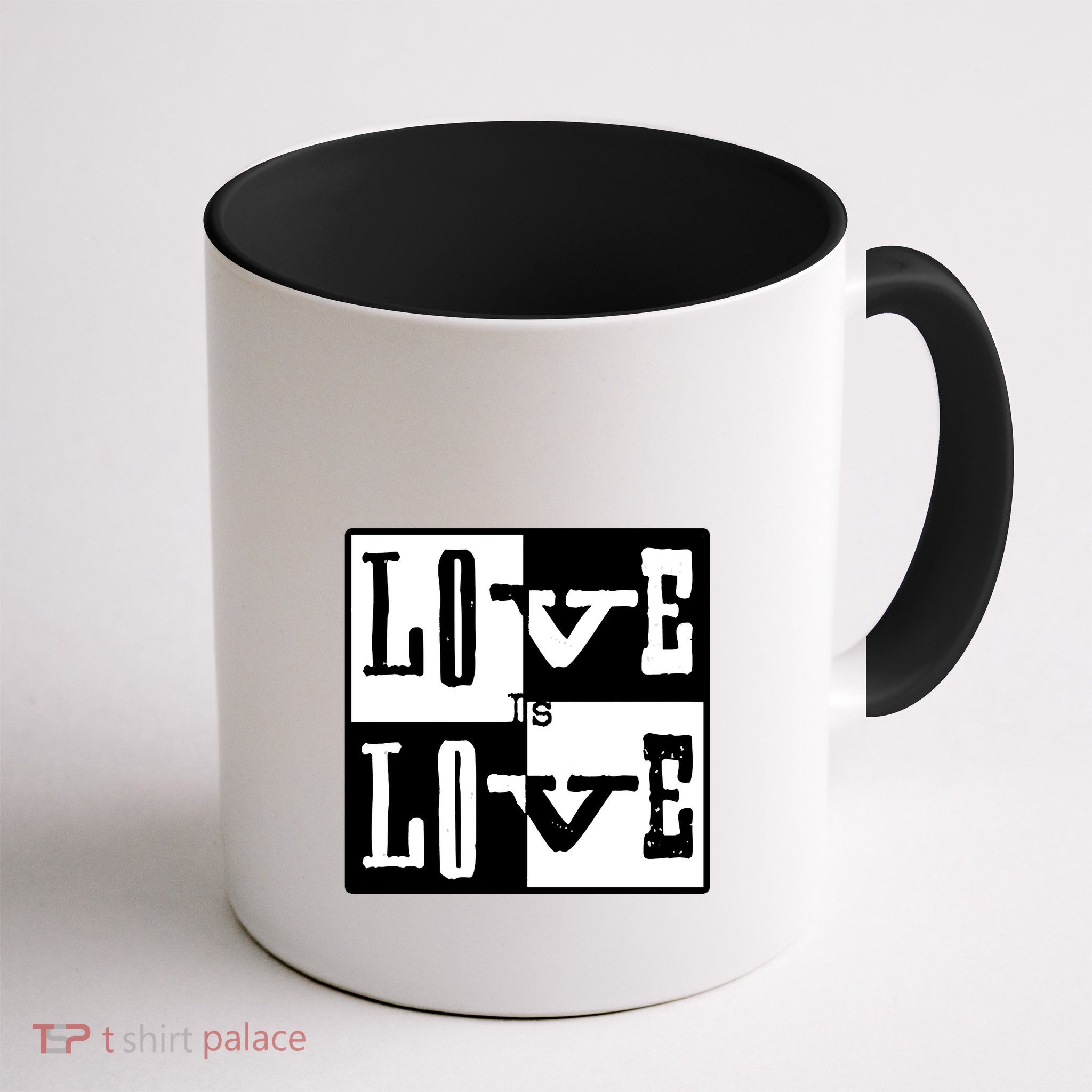 Love IS Love Typography Square Mug