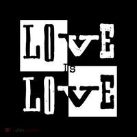 Love IS Love Typography Square Mug