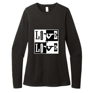 Love IS Love Typography Square Womens CVC Long Sleeve Shirt