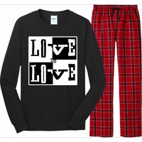 Love IS Love Typography Square Long Sleeve Pajama Set