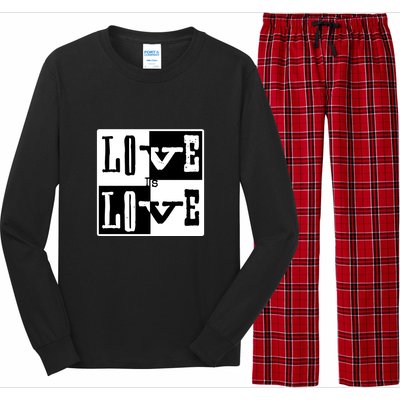 Love IS Love Typography Square Long Sleeve Pajama Set