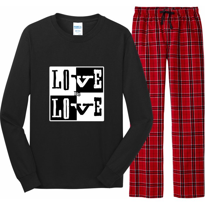 Love IS Love Typography Square Long Sleeve Pajama Set