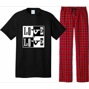 Love IS Love Typography Square Pajama Set