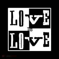 Love IS Love Typography Square Flatbill Hat