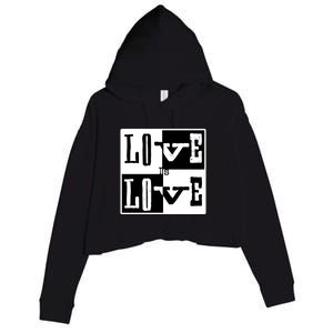 Love IS Love Typography Square Crop Fleece Hoodie