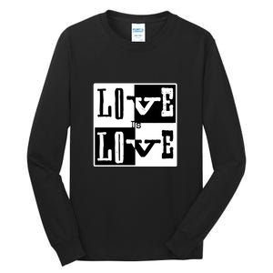 Love IS Love Typography Square Tall Long Sleeve T-Shirt