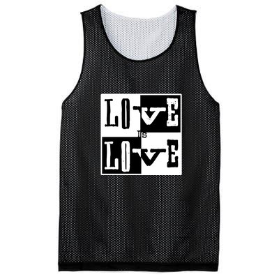 Love IS Love Typography Square Mesh Reversible Basketball Jersey Tank