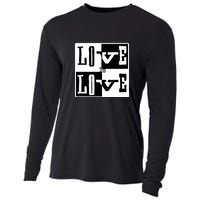 Love IS Love Typography Square Cooling Performance Long Sleeve Crew